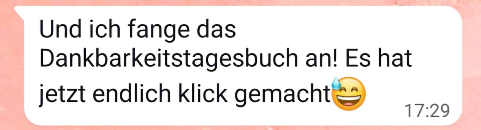 Dankbarkeitstagebuch
